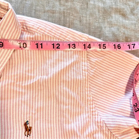Ralph Lauren Pink Oxford Striped Shirt - Picture 8 of 9